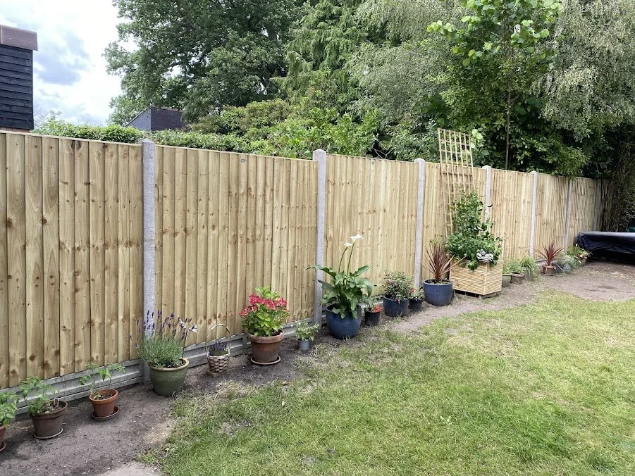 Residential closeboard fencing installed at a Bracknell home
