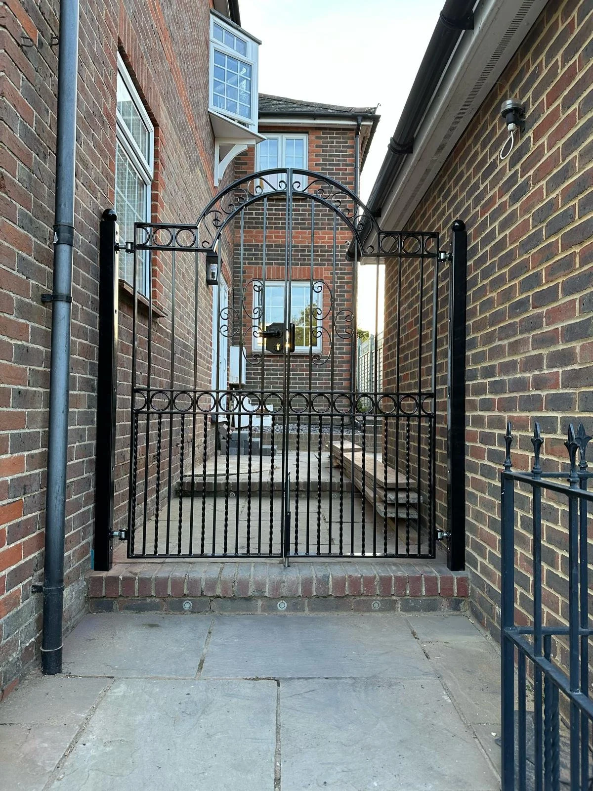Fence repair with new concrete posts