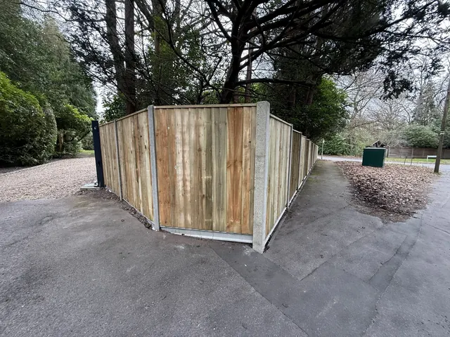 Close board boundary fencing, view 2