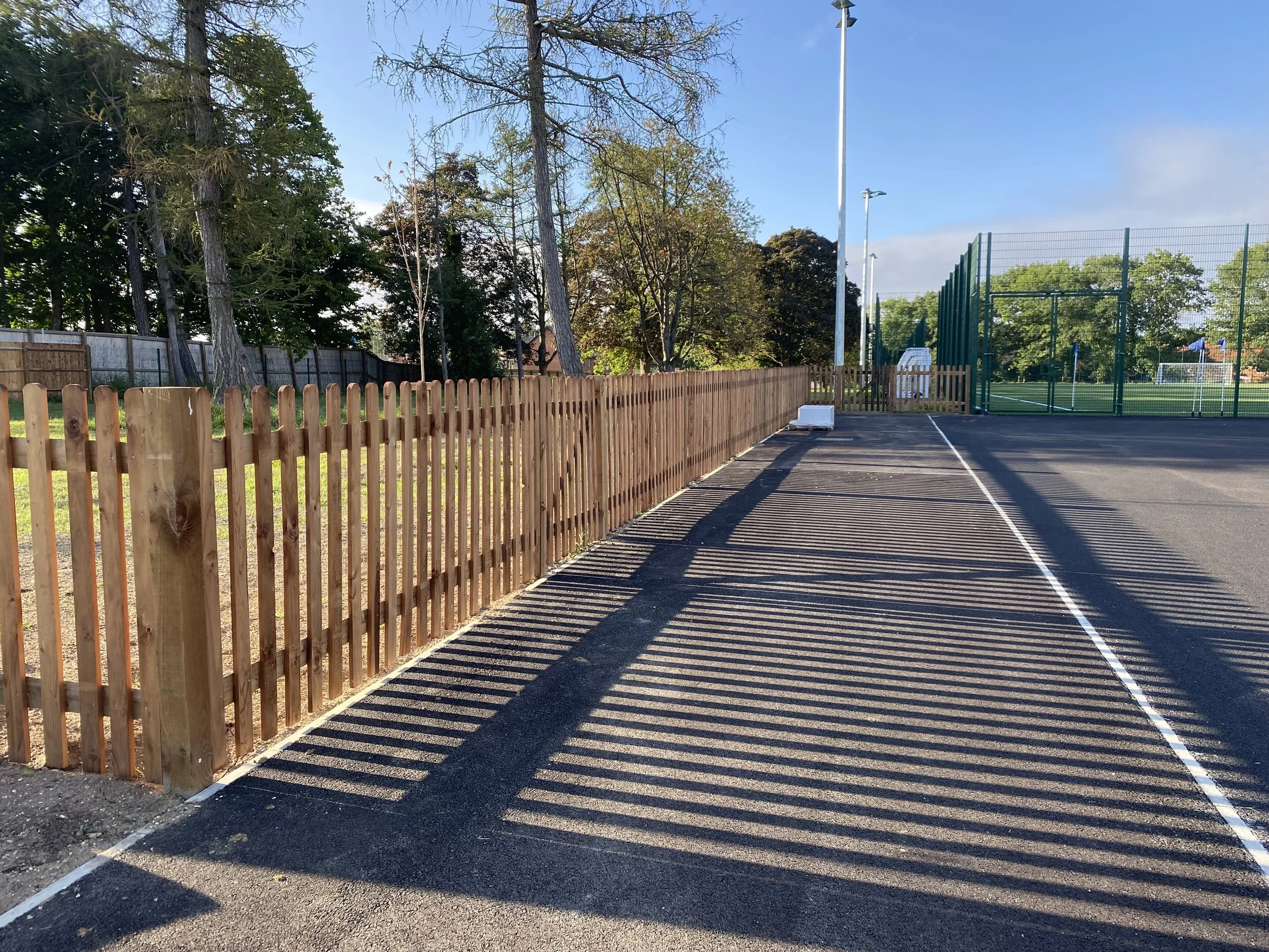 Commercial security fencing installed on a Farnham site