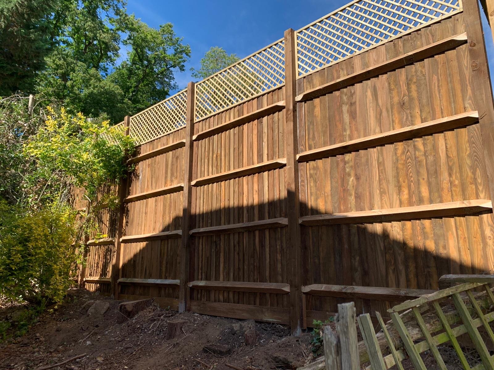 Feather-edge boundary fence — recent 1st 4 Fencing project near Bracknell
