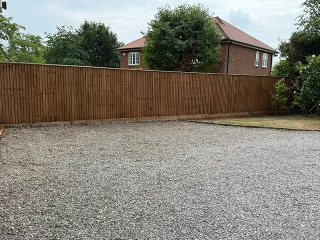 Close board boundary fencing, view 3