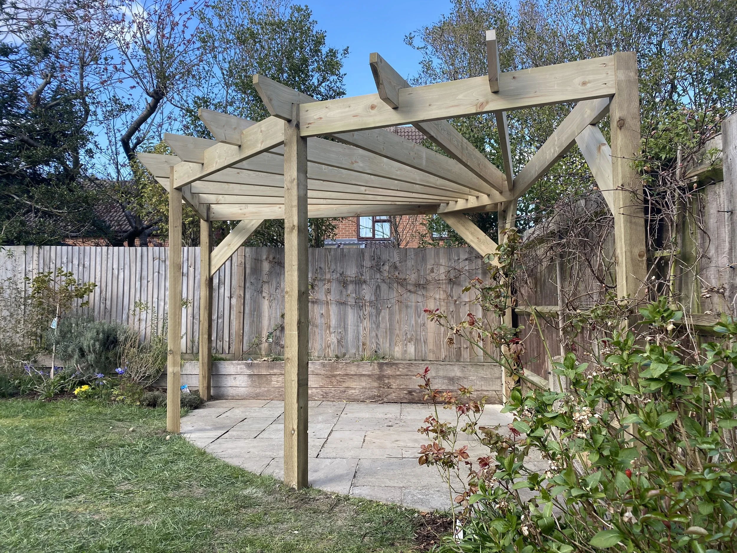 Equestrian post-and-rail fencing installed near Farnham
