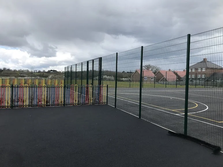 Commercial security fencing installed on a Bracknell business park