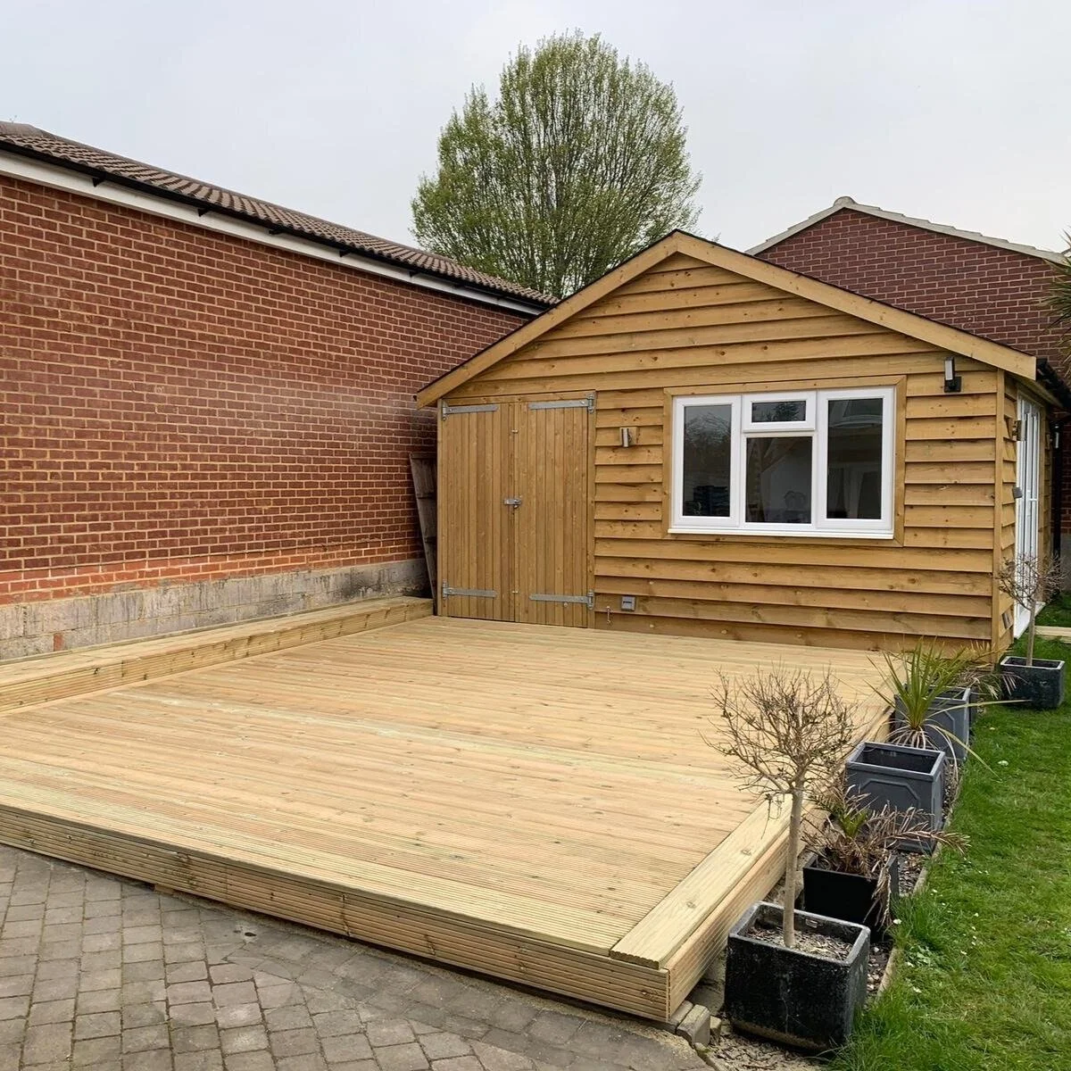 Fencing installation on a project site