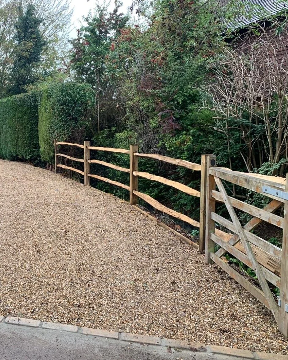 Finished fencing project — closeboard on concrete posts