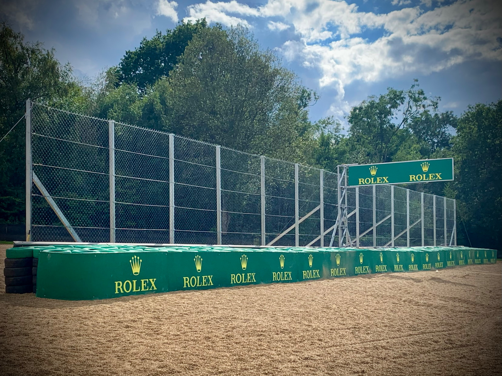 F1 racing circuit safety fencing installed by 1st 4 Fencing