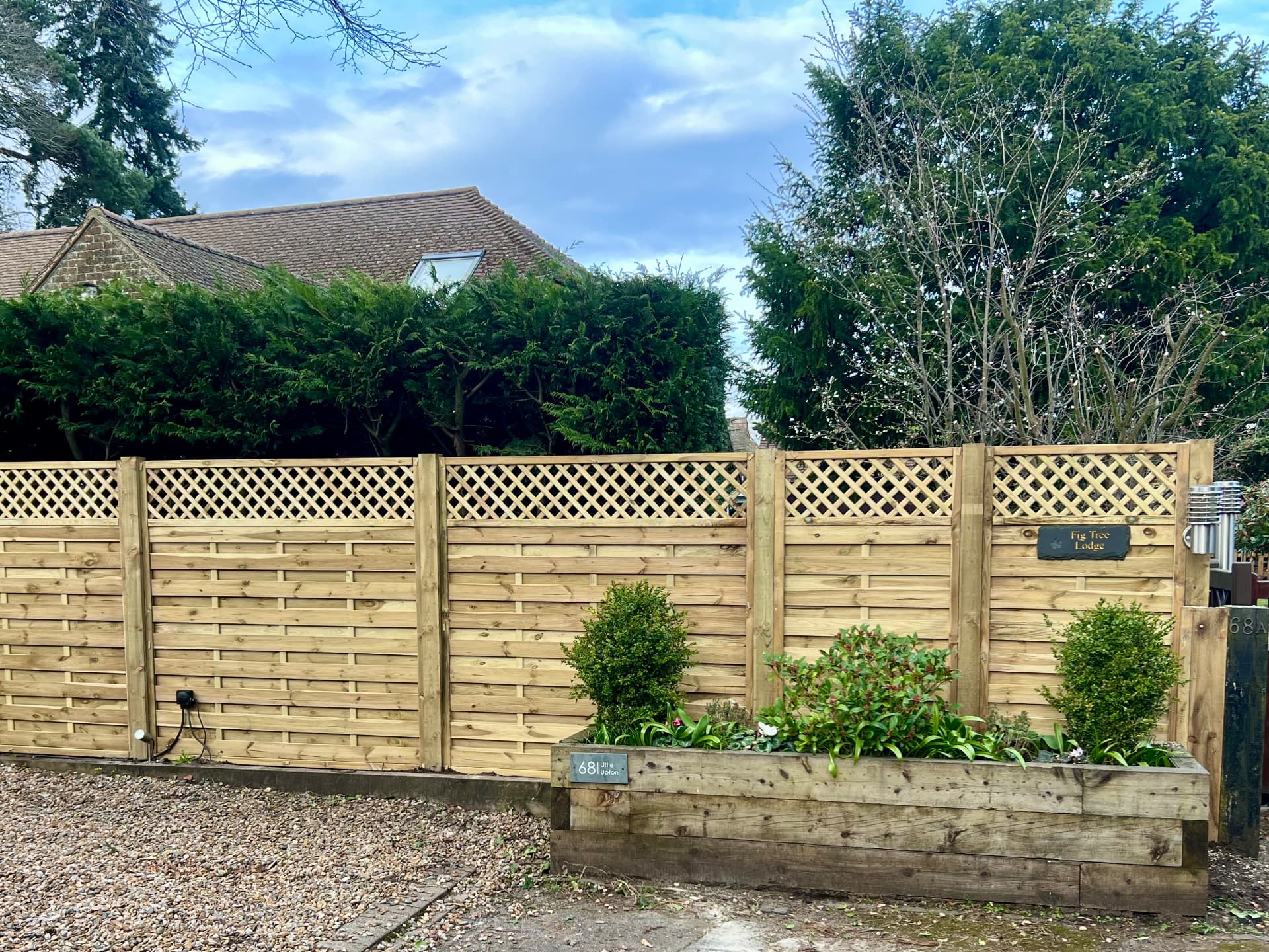 Fencing installation on a project site